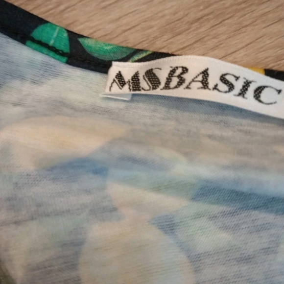 Women's Lemon Print Dress - Black and Yellow Size XL - Picture 2 of 4